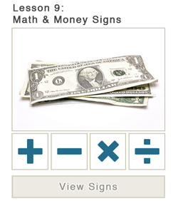 Math and Money Signs
