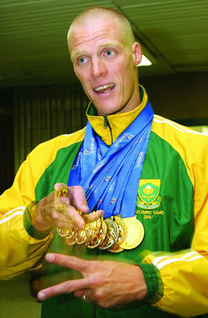 Parkin with many medals