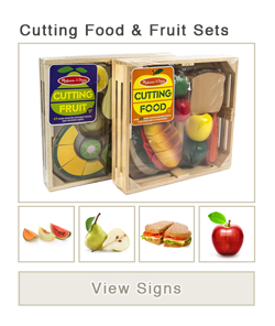 View word list of ASL signs for cutting food and fruit sets